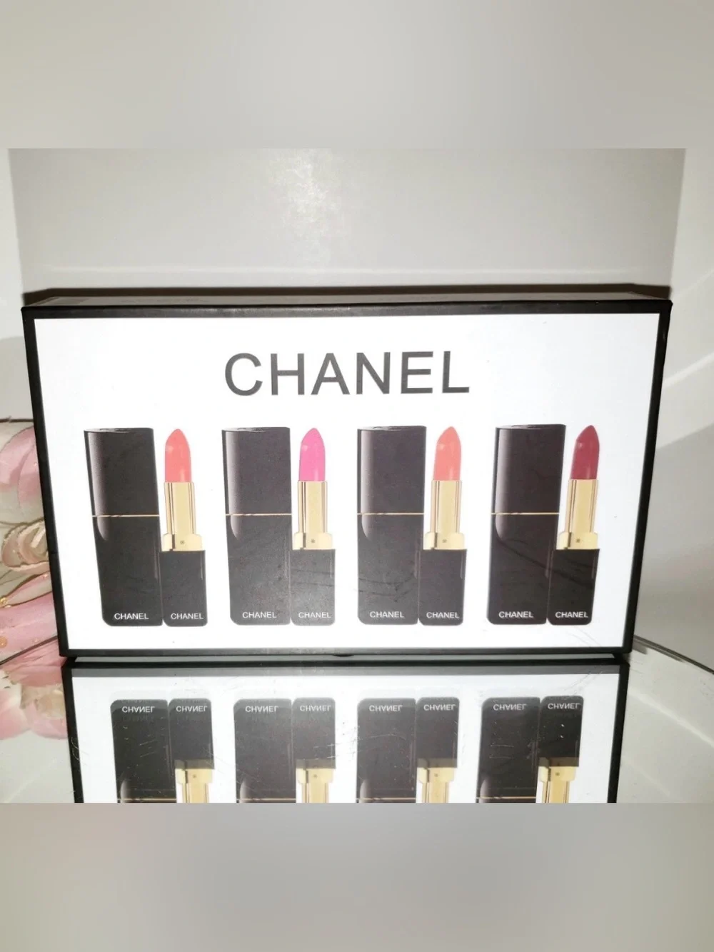 CHANEL Lipstick Set — Red, Hot Pink, Coral, Brown